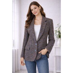 Vintage Earl Rutenberg Multicolor Wool Blazer Jacket Size M